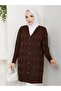 Women's Wave Patterned Buttoned Long Sleeve Cardigan - 7