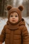 Girls-Boys Children's Pompom Seamless Luxury Knitwear Balaklava Beanie Ski Mask - 3