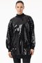Sequined Half Fisherman Knitwear Tunic Black-Black - 3