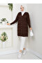 Women's Wave Patterned Buttoned Long Sleeve Cardigan - 4
