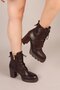 Rostock Heeled Boots with Lace Accessories Brown