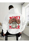 سويت شيرت كبير الحجم بتصميم مطبوع للجنسين من Money Maker