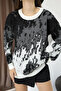 Women's Crew Neck Long Sleeve Oversize Knit Sweater - 6
