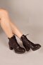 Rostock Heeled Boots with Lace Accessories Brown - 5