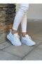 Women's Patterned Stone Detailed High-Sole Walking Shoes - 5