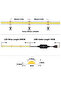 DC 5V USB LED COB Strip with Inline Touch Dimming Switch 3 Meter White Warm - 4