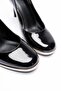 Women's Patent Leather High Heels 9 cm Gold Detailed Platform Black Elandra - 2