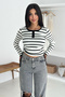 Women's Lycra Striped Blouse – Flexible & Everyday Elegance