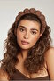Brown Spa Hair Band Towel Crown