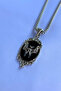 Handcrafted Stainless Steel Chain Men's Necklace with Bat Figure - 3