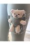 Girl's Tights Winter Cotton Elastic Waist Teddy Bear Green - 2