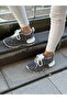Women's Patterned Stone Detailed High-Sole Walking Shoes - 7