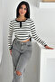 Women's Lycra Striped Blouse – Flexible & Everyday Elegance - 5