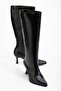 Velora Black Pointed Toe Women's Heeled Boots - 4