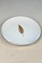 Tabak Evi Porcelain Natura Fern Gold Gilded Serving Plate 24.50cm 2 Pcs - 4