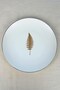 Tabak Evi Porcelain Natura Fern Gold Gilded Serving Plate 24.50cm Single