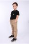 Children's Tan School Pants with Elastic Waist, Seasonal Unisex Boys & Girls Comfortable Casual Trousers - 2