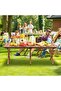 Foldable Roll-Up Camping Table with Carry Bag [120 x 120 x 45 cm] Durable, Lightweight Port - 7