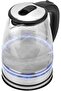 – 1.8 Liter Glass Body Electric Cordless Kettle with 360° Swivel Base, Power Cord Storage, - 4
