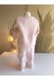 Girl's Plush Detailed Embossed Thick Suit with Pockets 100% Cotton Labubu - 8