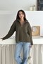 Oversize Hair Braided Half Zipper Knitwear Sweater Aw25Kz0052 - 2