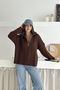Oversize Hair Braided Half Zipper Knitwear Sweater Aw25Kz0052 - 2