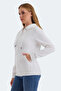 Katya Set of 2 Women's Zippered Hooded Pocket White - Black Sweatshirt - 4