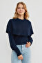 Cape Detailed Knitwear Sweater - 2