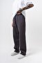 Men's Basic Baggy Sweatpants with Text Detail Smoked - 2