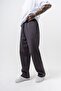 Men's Basic Baggy Sweatpants with Text Detail Smoked - 4