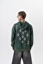 Men's 10 Printed Washable Hooded Oversize Hoodie Green
