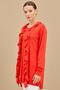 Rayon Tunic with Scarf Detail Red - 2