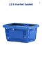 22 Liter 5-Piece Grocery Basket, Shopping Basket, Grocery Basket with Handle - 6