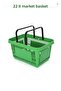 22 Liter 3-Piece Grocery Basket, Shopping Basket, Grocery Basket with Handle - 4