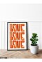Love One Piece Black Wooden Framed Painting - 2