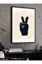 Peace Card, Freedom Card One Piece Black Wooden Framed Painting - 3
