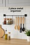 2 Piece Metal Hanging Kitchen Organizer & Kitchen Shelf & Basket