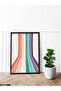 Colorful Lines One Piece Black Wooden Framed Painting - 2
