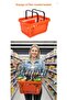 22 Liter 10 Pieces Grocery Basket, Shopping Basket, Grocery Basket with Handle - 2