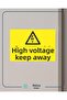 High Voltage Keep Out Stop Sticker 20X28 cm - 3