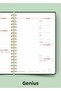 A5 Spiral Linen Undated Planner Agenda - Stellar Green Hard Cover - 3