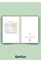A5 Spiral Linen Undated Planner Agenda - Stellar Green Hard Cover - 5