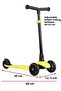 Scooter Turbo 3 Wheel Scooter with Adjustable Height, Yellow - 4