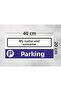 Personalizable Parking Place Sign Plate 40X20 cm Plastic Polycarbonate Outdoor - 3