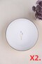 Tabak Evi Porcelain Natura Lavender Gold Gilded Bowl 13.50cm 2 Pcs