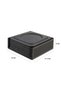 Coasters, Set of 6, Desktop Round Cup Coaster, Vegan Faux Leather, 11X11 Cm., Black - 3