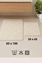Cotton Bath Mat Ottoman Set of 2 Ecru 60*100 & 50*60 - 4