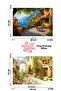 2 Pcs 1000 Piece Puzzle- Old Street and Sunny Terrace - 2