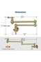 Kitchen Stove Top Faucet Pot Brushed Matte Gold Antique New Imported 7 Years Warranty High Quality - 8