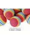 3 Pack Rainbow Sponge Cat Dog Chewing Play Ball 4.2 cm - 4
